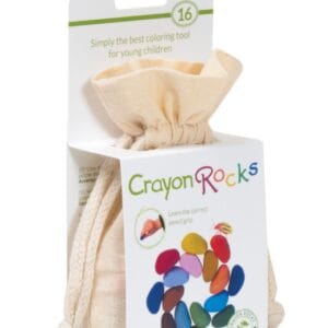 Crayon rocks 16 pastelli cera in un sacchetto di cotone