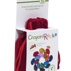 Crayon rocks 16 pastelli cera in un sacchetto di velluto