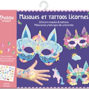 Maschere unicorno con tatuaggi