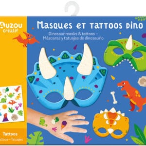 Maschere dinosauri con tatuaggi