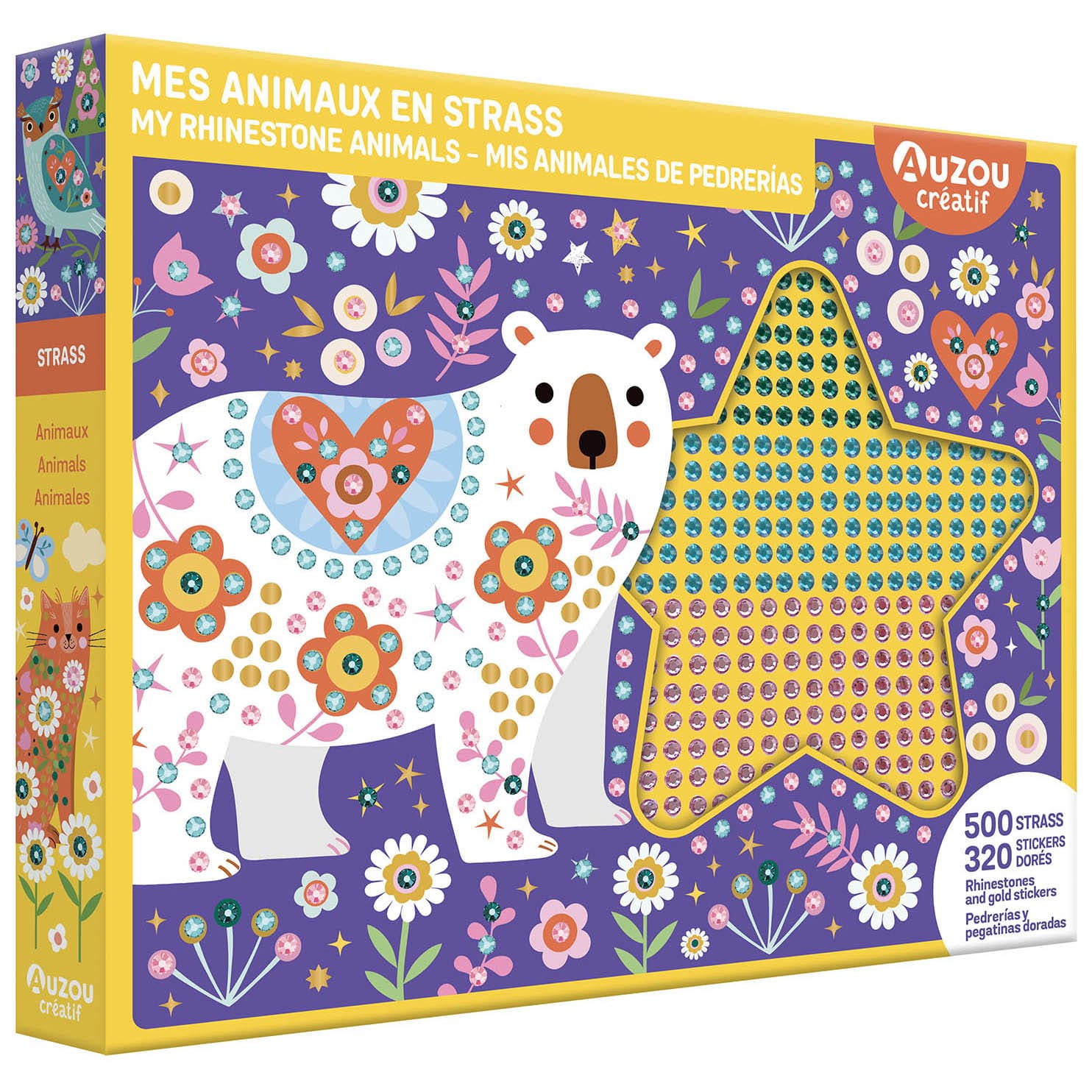 Quadri animali del bosco con strass